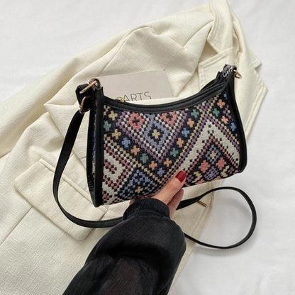 Floral Print Crossbody Bag Trendy Bohemian Shoulder Purse Elegant Inspired