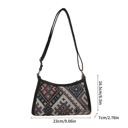 Floral Print Crossbody Bag Trendy Bohemian Shoulder Purse Elegant Inspired