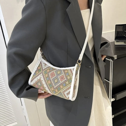 Floral Print Crossbody Bag Trendy Bohemian Shoulder Purse Elegant Inspired