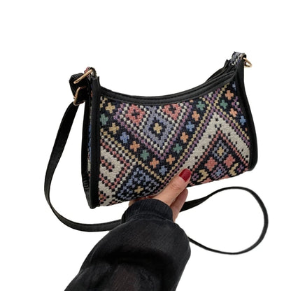 Floral Print Crossbody Bag Trendy Bohemian Shoulder Purse Elegant Inspired