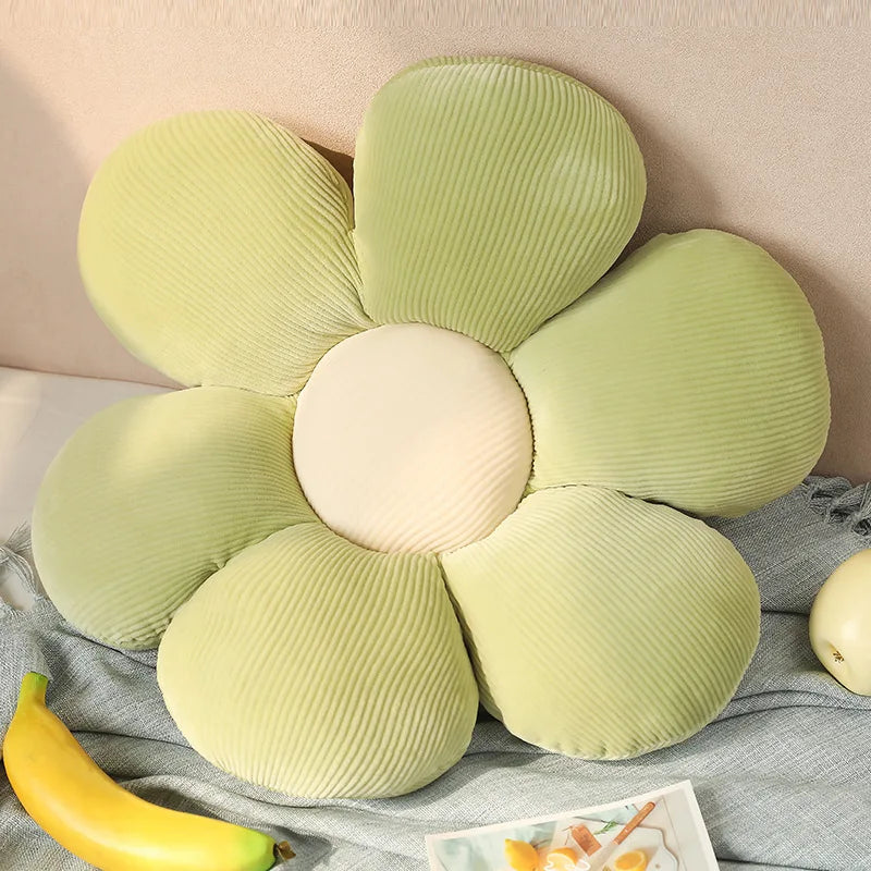 Flower Cushion Cherry Sunflower Daisy Flower Pillow Seat Back Cushion Room Decor Sofa Floor Chair Office Car Butt Relaxing Pad