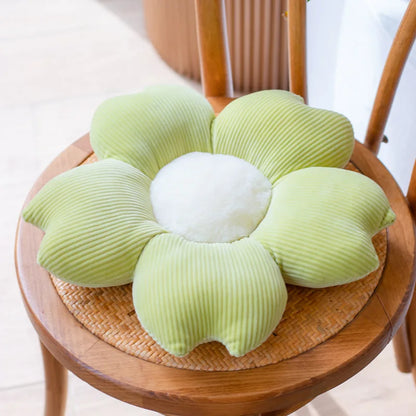 Flower Cushion Cherry Sunflower Daisy Flower Pillow Seat Back Cushion Room Decor Sofa Floor Chair Office Car Butt Relaxing Pad