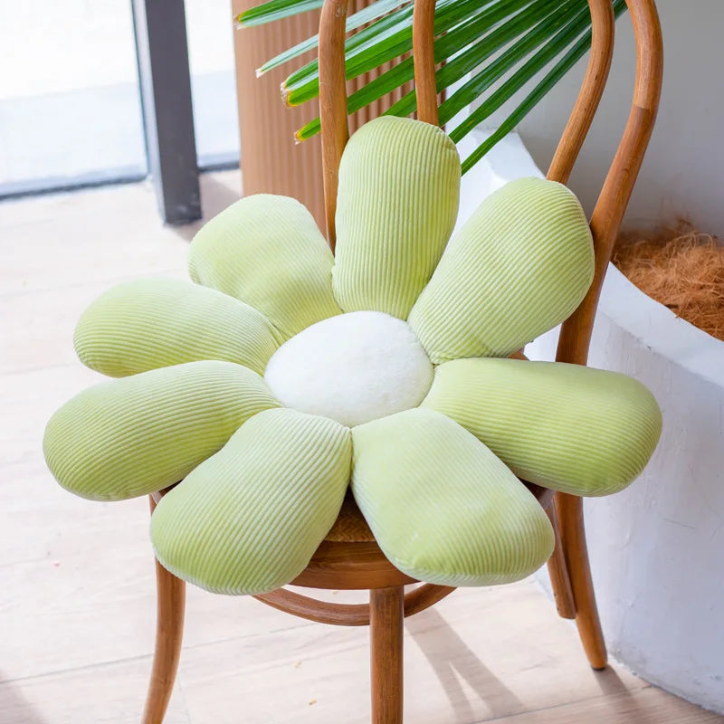 Flower Cushion Cherry Sunflower Daisy Flower Pillow Seat Back Cushion Room Decor Sofa Floor Chair Office Car Butt Relaxing Pad