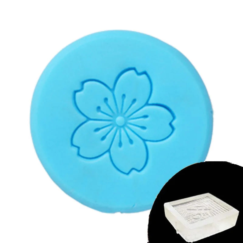 Flower Leaves and Tree Pattern Stamp, Home Cleaning Natural Seal, Acrylic Transparent Imprint Soap Stamp, Handmade  Chapter