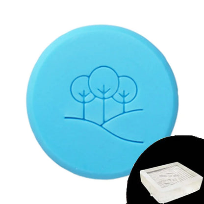 Flower Leaves and Tree Pattern Stamp, Home Cleaning Natural Seal, Acrylic Transparent Imprint Soap Stamp, Handmade  Chapter