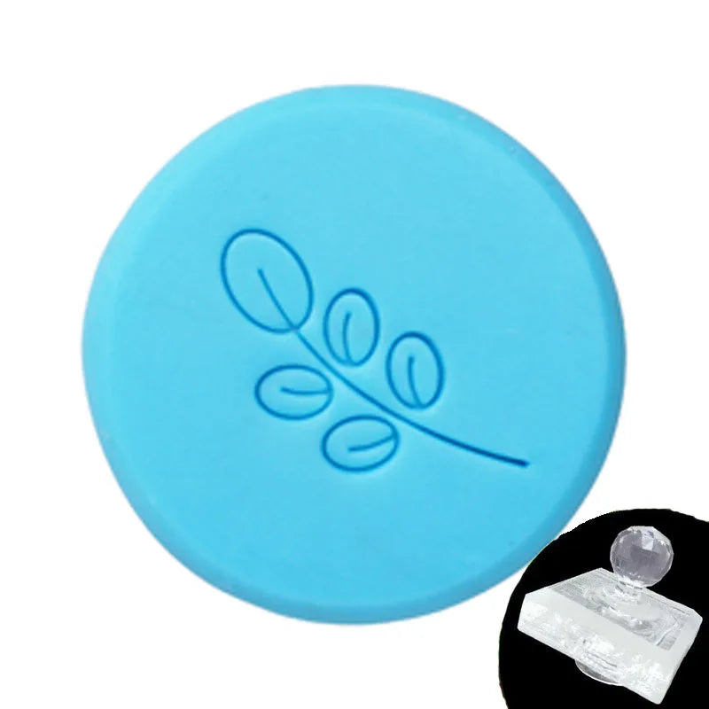 Flower Leaves and Tree Pattern Stamp, Home Cleaning Natural Seal, Acrylic Transparent Imprint Soap Stamp, Handmade  Chapter