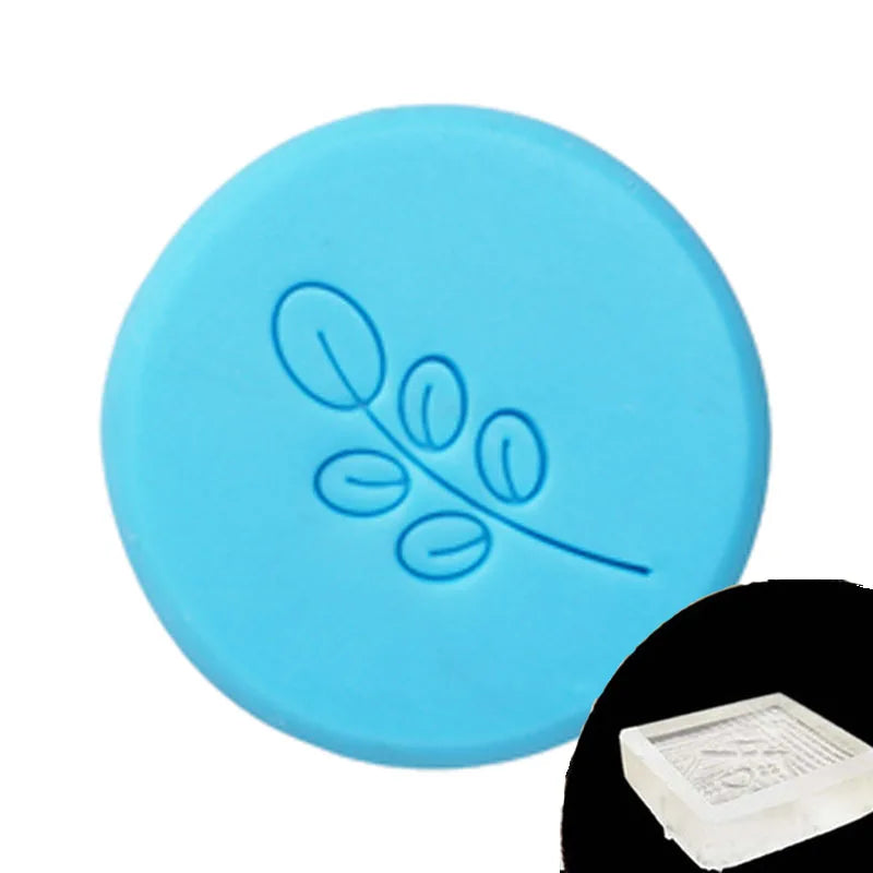Flower Leaves and Tree Pattern Stamp, Home Cleaning Natural Seal, Acrylic Transparent Imprint Soap Stamp, Handmade  Chapter