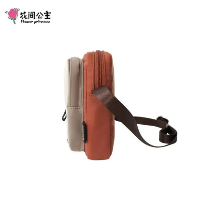 Flower Princess 2024 Summer Nylon Crossbody Small Embroidery Flap s Casual Phone Purse Girl Shoulder Bag