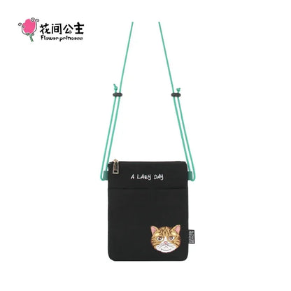 Flower Princess A Lazy Day Women's 2024 Trend Summer Designer Original Women s Fashion Small Crossbody Canvas Phone Bag