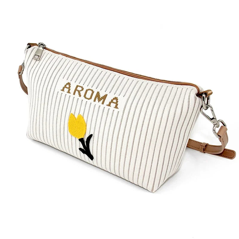 Flower Princess AROMA Designer Fashion Small Shoulder Women's Bag 2024 Trend Knitted Female Crossbody Messenger Bags for Women