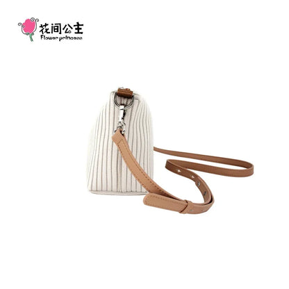 Flower Princess AROMA Designer Fashion Small Shoulder Women's Bag 2024 Trend Knitted Female Crossbody Messenger Bags for Women