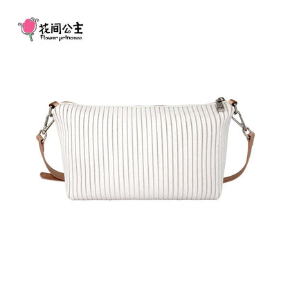 Flower Princess AROMA Designer Fashion Small Shoulder Women's Bag 2024 Trend Knitted Female Crossbody Messenger Bags for Women