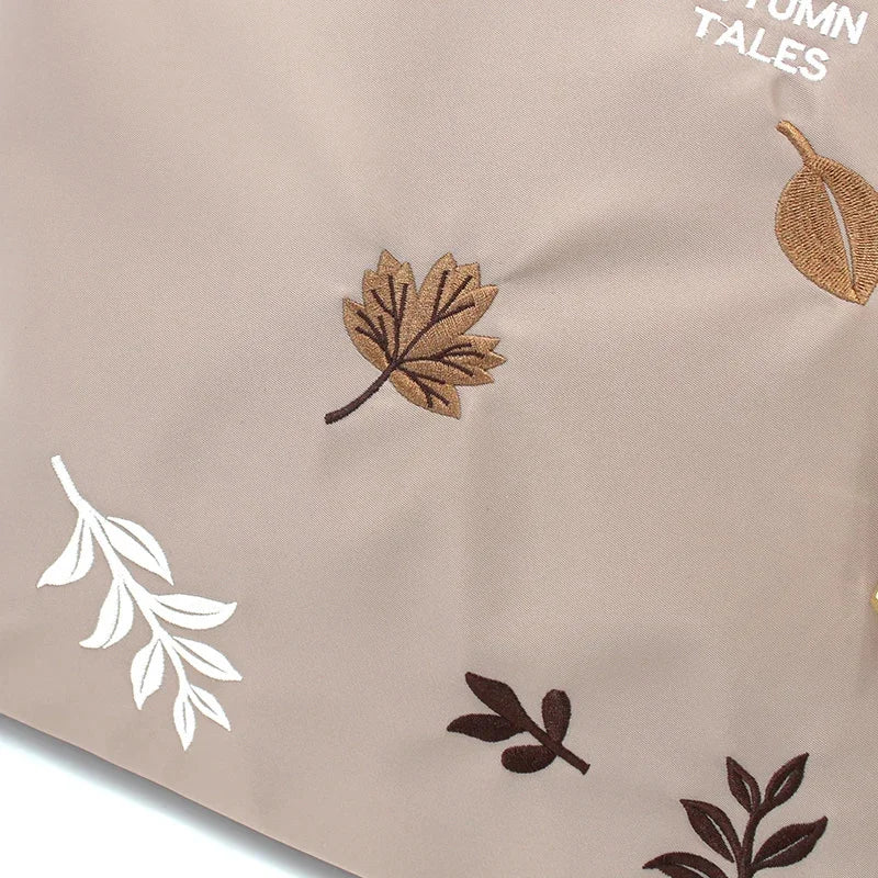 Flower Princess Autumn Tales Women's Fall/Winter New Shoulder Tote Handbag Female Large Big Fashion Black Light Nylon Bag