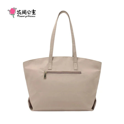 Flower Princess Autumn Tales Women's Fall/Winter New Shoulder Tote Handbag Female Large Big Fashion Black Light Nylon Bag
