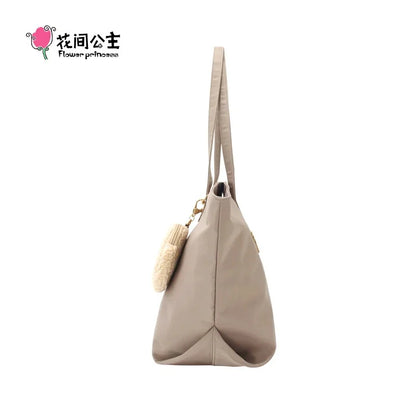 Flower Princess Autumn Tales Women's Fall/Winter New Shoulder Tote Handbag Female Large Big Fashion Black Light Nylon Bag