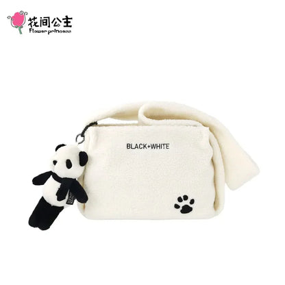 Flower Princess B+W Women's Bag New 2024 Trend Fashion Designer White Cute Small Crossbody Shoulder Brand Female Bags for Women
