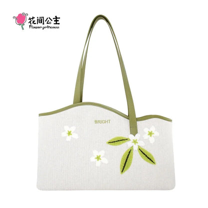 Flower Princess Bright Women's 2024 Trend Designer Wave Shoulder Handbag Fashion Female Bags for Women Ladies