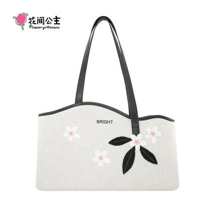 Flower Princess Bright Women's 2024 Trend Designer Wave Shoulder Handbag Fashion Female Bags for Women Ladies