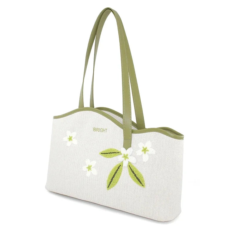 Flower Princess Bright Women's 2024 Trend Designer Wave Shoulder Handbag Fashion Female Bags for Women Ladies