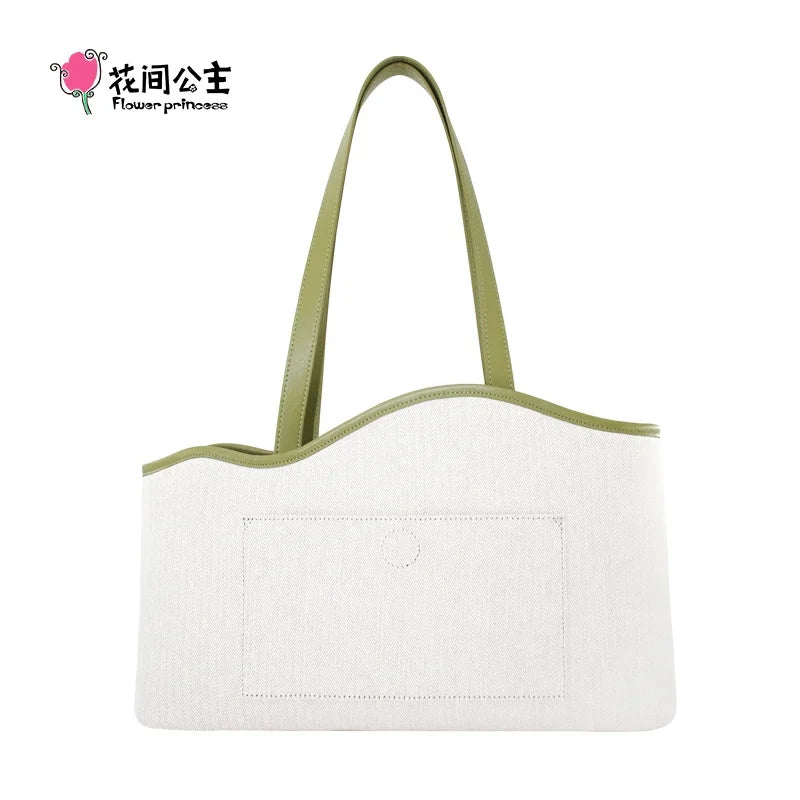 Flower Princess Bright Women's 2024 Trend Designer Wave Shoulder Handbag Fashion Female Bags for Women Ladies