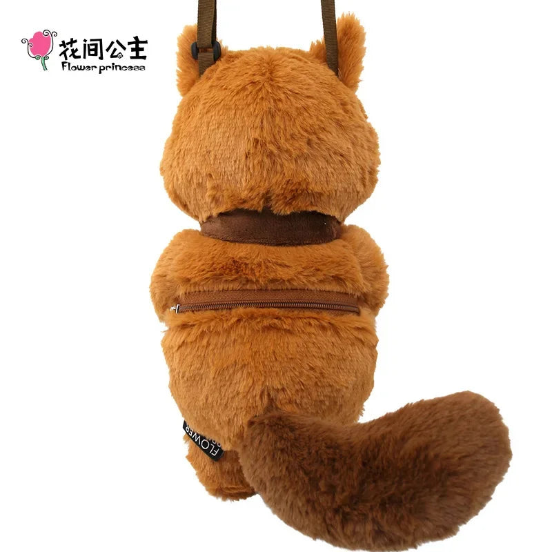 Flower Princess Cute Pet Family Women's Winter 2024 New in Three-dimensional Doll Crossbody Plush Headphone Bags