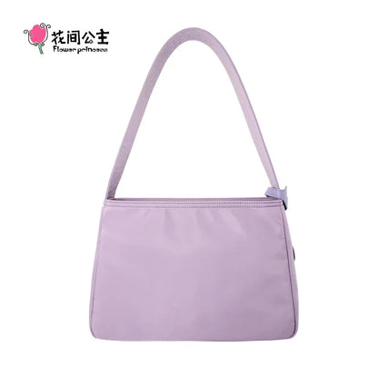 Flower Princess Daybreak Women's 2024 Trend Fashion Versatile Nylon Cloth Shoulder Underarm New in Bags for Women