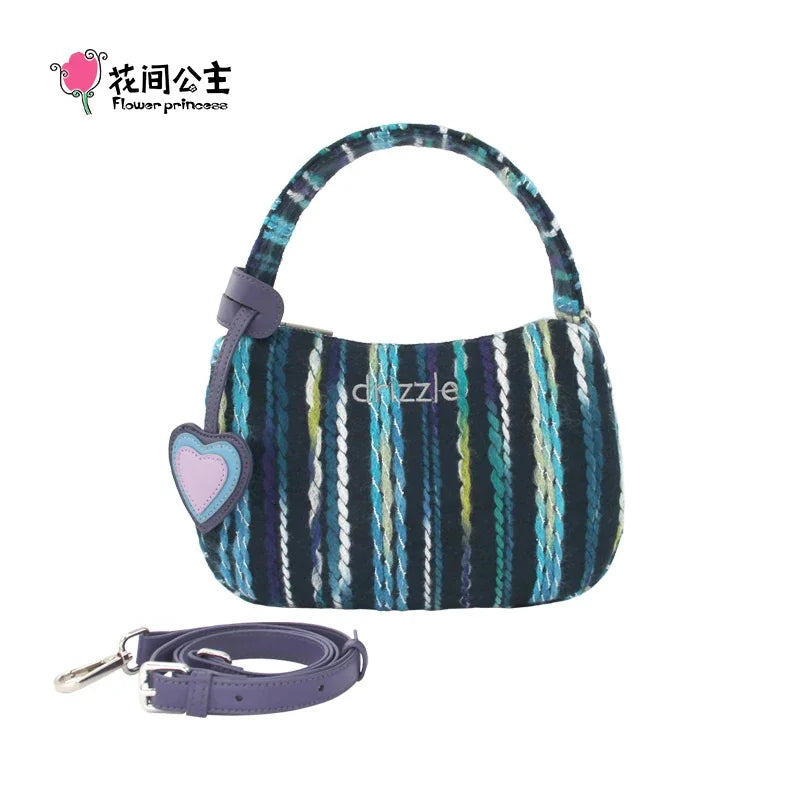 Flower Princess Drizzle Women's Bag 2024 Trend Designer Fall Winter New Fashion Female Small Handbag Crossbody Bags for Women