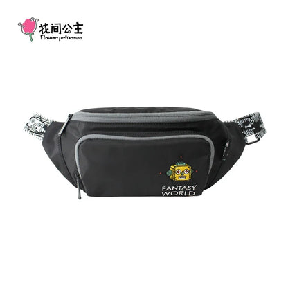 Flower Princess Fantasy World 2024 Women's Spring Small Chest Waist Casual Wide Shoulder Strap Messenger Lightweight Bag