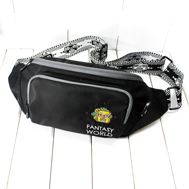 Flower Princess Fantasy World 2024 Women's Spring Small Chest Waist Casual Wide Shoulder Strap Messenger Lightweight Bag