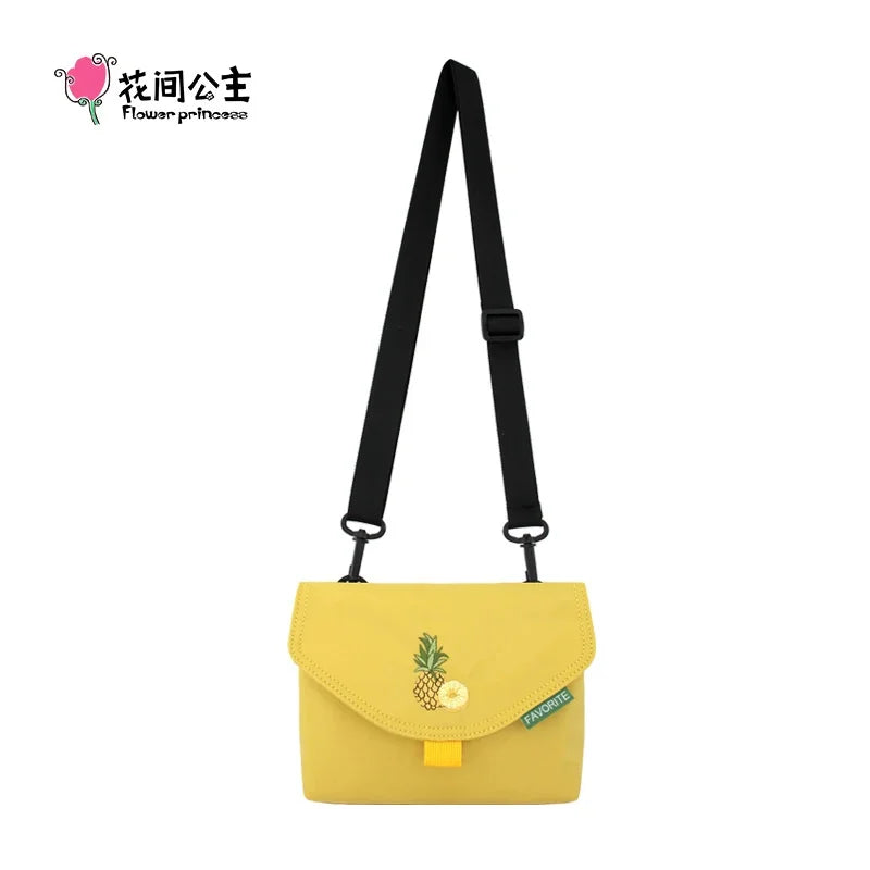 Flower Princess Fruit Women's 2024 Trend Small Nylon Designer Fashion Crossbody Messenger Phone Female Bags for Women