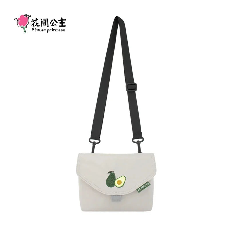 Flower Princess Fruit Women's 2024 Trend Small Nylon Designer Fashion Crossbody Messenger Phone Female Bags for Women