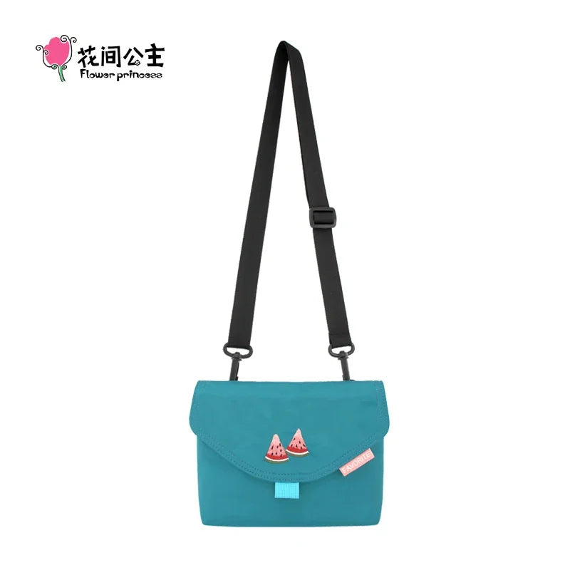 Flower Princess Fruit Women's 2024 Trend Small Nylon Designer Fashion Crossbody Messenger Phone Female Bags for Women