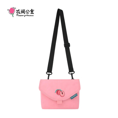 Flower Princess Fruit Women's 2024 Trend Small Nylon Designer Fashion Crossbody Messenger Phone Female Bags for Women