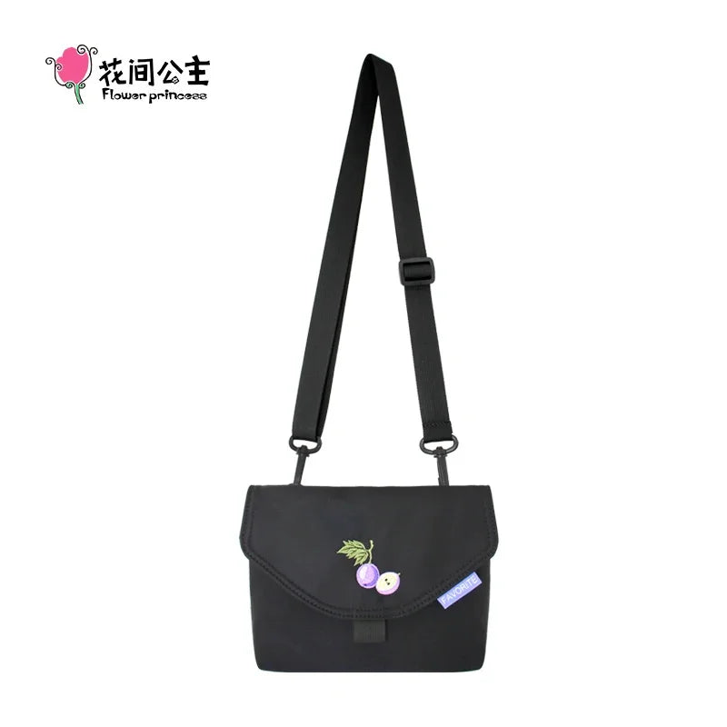 Flower Princess Fruit Women's 2024 Trend Small Nylon Designer Fashion Crossbody Messenger Phone Female Bags for Women