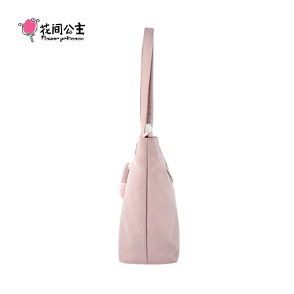 Flower Princess GO WITH ME New 2024 Female Shoulder Women's Bag Woman Designer Cute Pink Big Nylon Handbags Tote Bags for Women