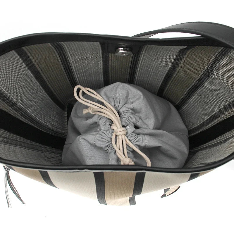 Flower Princess Journey Women's Bag 2024 Trend Commuting Fashion Knitted Bucket Tote Female New in Crossbody Bags for Women