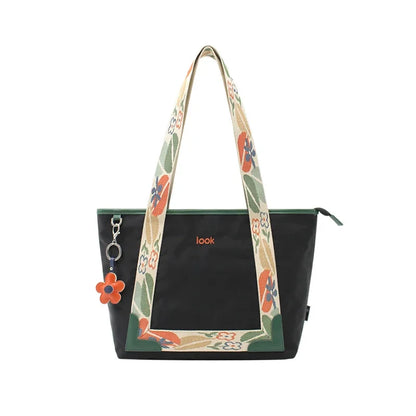Flower Princess LOOK 2024 New Shoulder Women's Large-Capacity Casual Flowers Canvas Lightweight Nylon Female Handbag Tote Bag