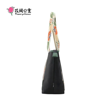 Flower Princess LOOK 2024 New Shoulder Women's Large-Capacity Casual Flowers Canvas Lightweight Nylon Female Handbag Tote Bag