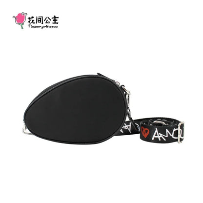 Flower Princess LOVE 2024 New Summer Women's Small Fashion Cute Letters Nylon Cloth Crossbody Shoulder For Phone Mobile Bag