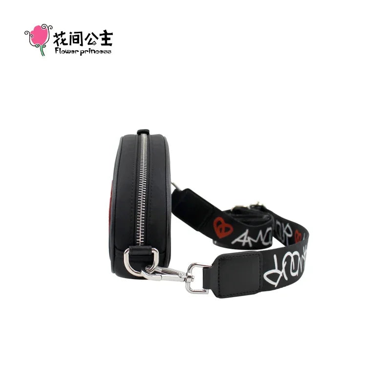 Flower Princess LOVE 2024 New Summer Women's Small Fashion Cute Letters Nylon Cloth Crossbody Shoulder For Phone Mobile Bag