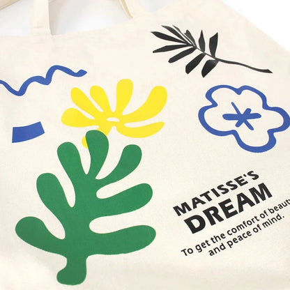 Flower Princess Matisse's Dream Women's Bag 2024 Trend Summer Fashion Shoulder Tote Large Big Shopping Canvas Bags For Women