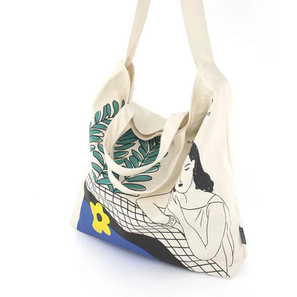Flower Princess Matisse's Dream Women's Bag 2024 Trend Summer Fashion Shoulder Tote Large Big Shopping Canvas Bags For Women