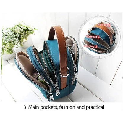 Flower Princess Original Embroidery Women Handbags Cartoon Squirrel Female Shoulder Wide Strap Lady Mini Crossbody Bags
