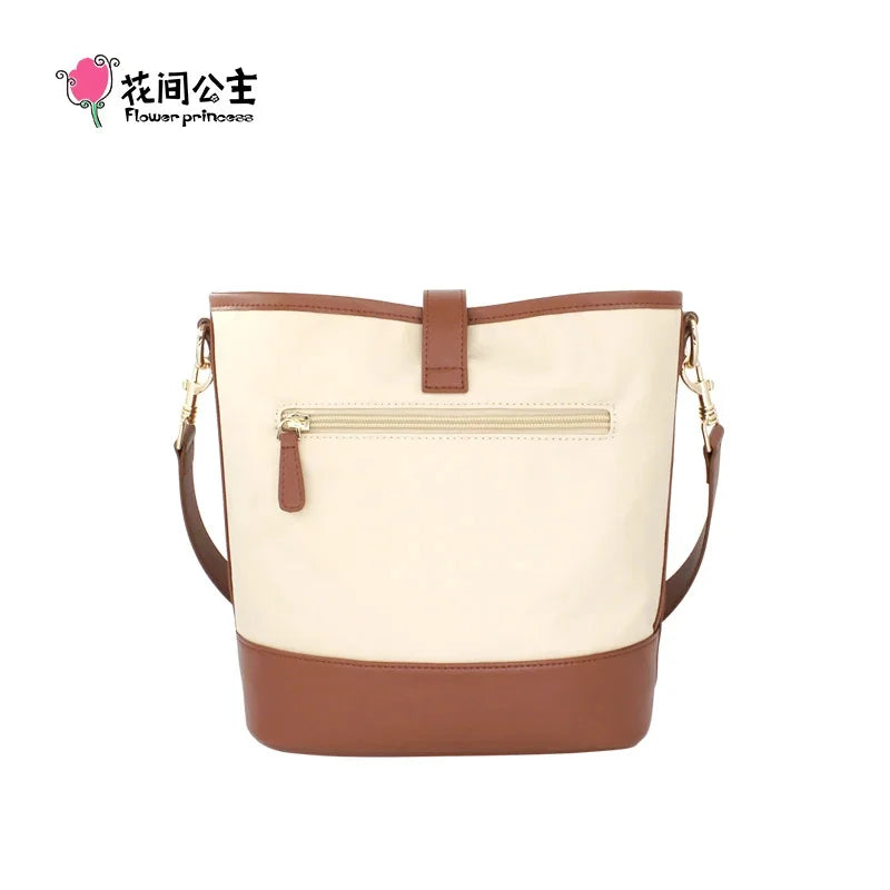 Flower Princess Perfect Day Women's 2024 Fall/Winter Shoulder Crossbody New Fashion Nylon Original Female Bucket Bag Ladies