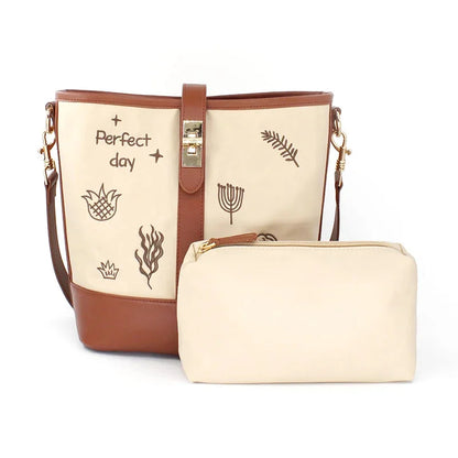 Flower Princess Perfect Day Women's 2024 Fall/Winter Shoulder Crossbody New Fashion Nylon Original Female Bucket Bag Ladies