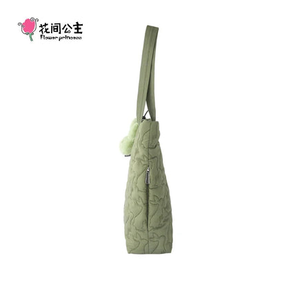 Flower Princess Rabbit Women's Bag New 2024 Trend Fashion Cute Quilted Tote Shoulder Designer Female Big Large Bags for Women