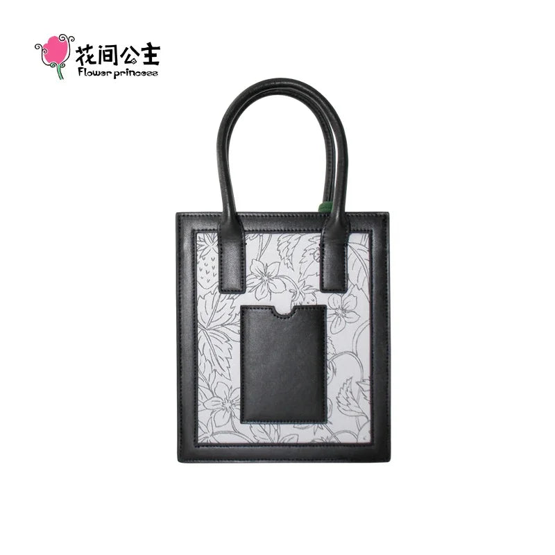 Flower Princess Strawberry Women's 2024 Trend Fashion Small Square Cell Phone Crossbody Bag New in Handbag for Women