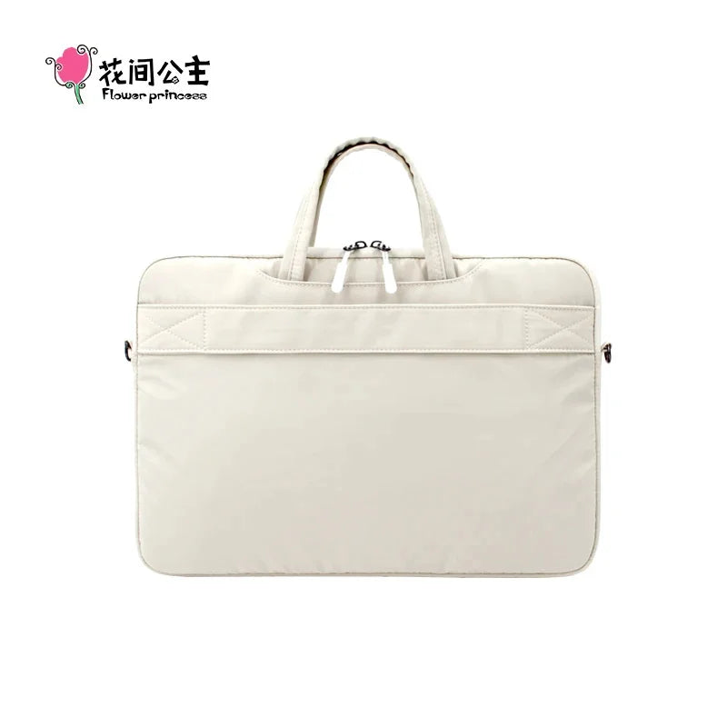 Flower Princess THINK 14 Inch Women's Laptop Bag Handbag Crossbody 2024 Original Embroidered Nylon Business Water Repellent Bags