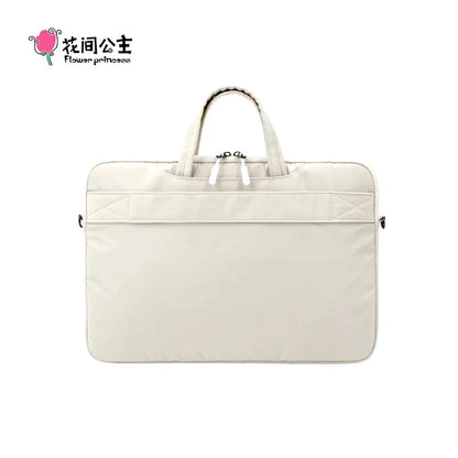 Flower Princess THINK 14 Inch Women's Laptop Bag Handbag Crossbody 2024 Original Embroidered Nylon Business Water Repellent Bags