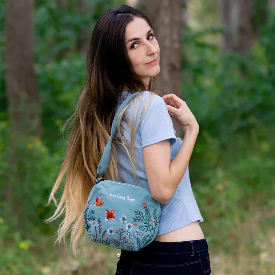 Flower Princess Women Crossbody Summer Canvas Embroidery Girls Shoulder s Female Casual Handbags Small Purse Fashion Bag